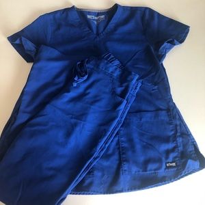 Greys Anatomy Royal Blue Women’s Scrub Set